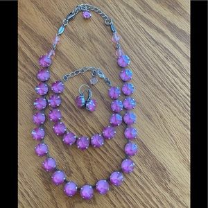 Sabika-Inspired Peony Pink Jewelry Set